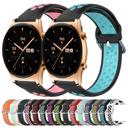 22mm Perforated Breathable Sports Silicone Watch Band, For Honor Watch GS 3