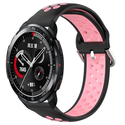 22mm Perforated Breathable Sports Silicone Watch Band, For Honor Watch GS Pro
