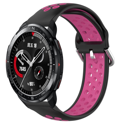 22mm Perforated Breathable Sports Silicone Watch Band, For Honor Watch GS Pro