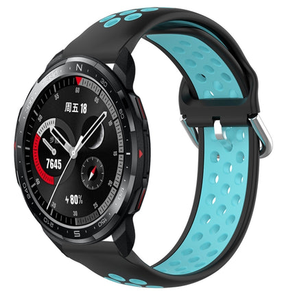 22mm Perforated Breathable Sports Silicone Watch Band, For Honor Watch GS Pro