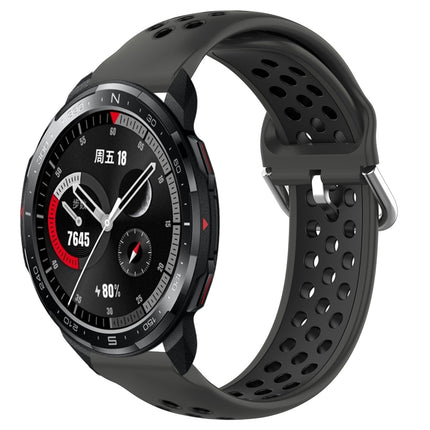 22mm Perforated Breathable Sports Silicone Watch Band, For Honor Watch GS Pro