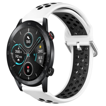 22mm Perforated Breathable Sports Silicone Watch Band, For Honor Magic Watch 2 46mm