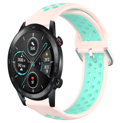22mm Perforated Breathable Sports Silicone Watch Band, For Honor Magic Watch 2 46mm