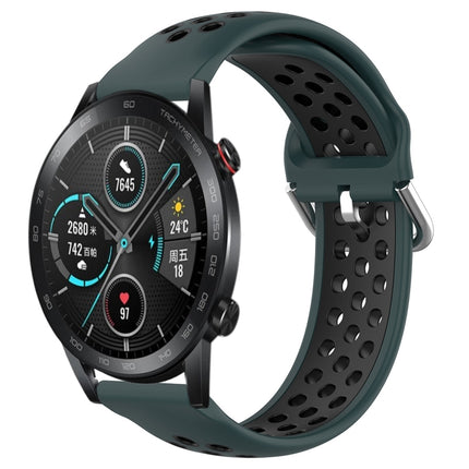 22mm Perforated Breathable Sports Silicone Watch Band, For Honor Magic Watch 2 46mm