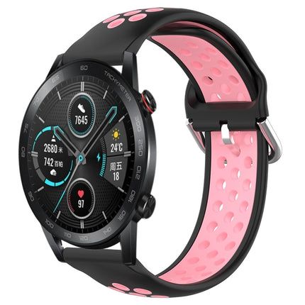 22mm Perforated Breathable Sports Silicone Watch Band, For Honor Magic Watch 2 46mm