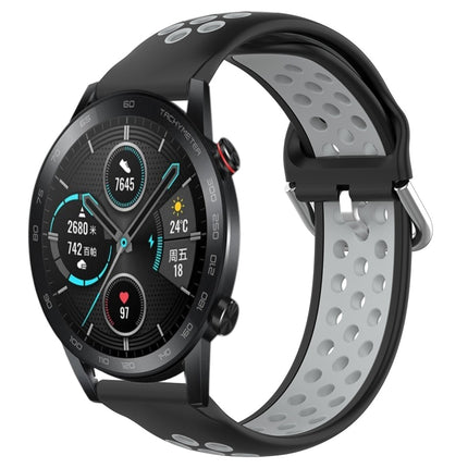 22mm Perforated Breathable Sports Silicone Watch Band, For Honor Magic Watch 2 46mm