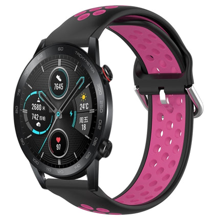 22mm Perforated Breathable Sports Silicone Watch Band, For Honor Magic Watch 2 46mm