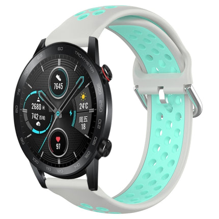 22mm Perforated Breathable Sports Silicone Watch Band, For Honor Magic Watch 2 46mm