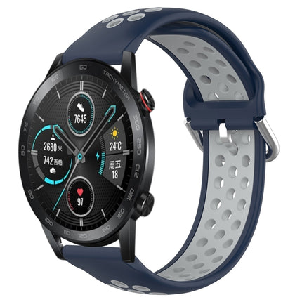 22mm Perforated Breathable Sports Silicone Watch Band, For Honor Magic Watch 2 46mm