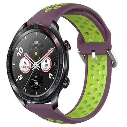 22mm Perforated Breathable Sports Silicone Watch Band, For Honor Watch Dream