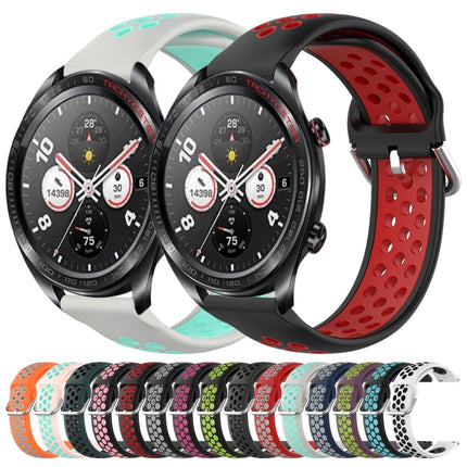 22mm Perforated Breathable Sports Silicone Watch Band, For Honor Watch Dream