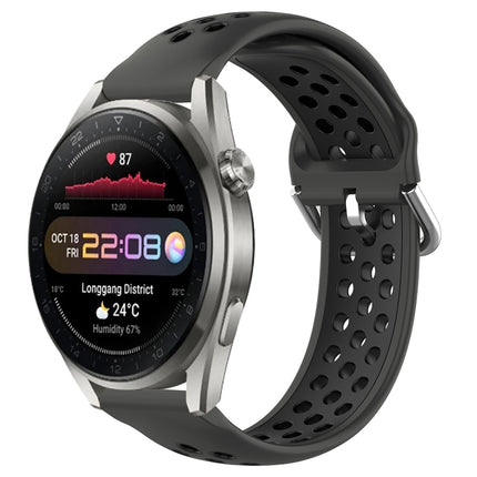 22mm Perforated Breathable Sports Silicone Watch Band, For Huawei Watch 3 Pro New