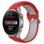 For Huawei Watch 3 Pro New / Red+Grey
