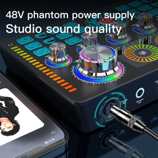 Q7 Live Streaming Sound Card Audio Mixer for Recording Live, Q7