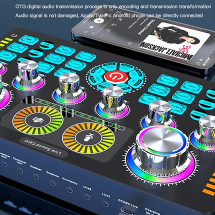 Q7 Live Streaming Sound Card Audio Mixer for Recording Live, Q7