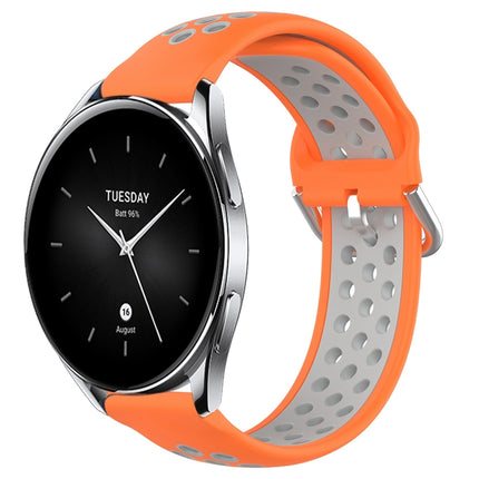 22mm Perforated Breathable Sports Silicone Watch Band, For Xiaomi Watch S2 42mm