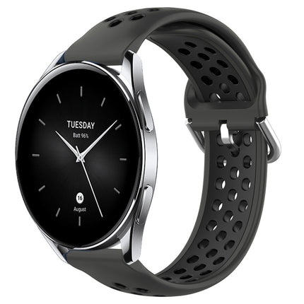 22mm Perforated Breathable Sports Silicone Watch Band, For Xiaomi Watch S2 42mm