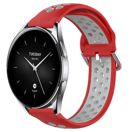 22mm Perforated Breathable Sports Silicone Watch Band, For Xiaomi Watch S2 42mm