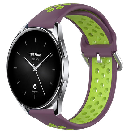 22mm Perforated Breathable Sports Silicone Watch Band, For Xiaomi Watch S2 42mm