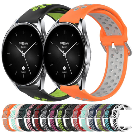 22mm Perforated Breathable Sports Silicone Watch Band, For Xiaomi Watch S2 42mm