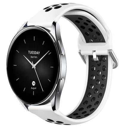 22mm Perforated Breathable Sports Silicone Watch Band, For Xiaomi Watch S2 46mm