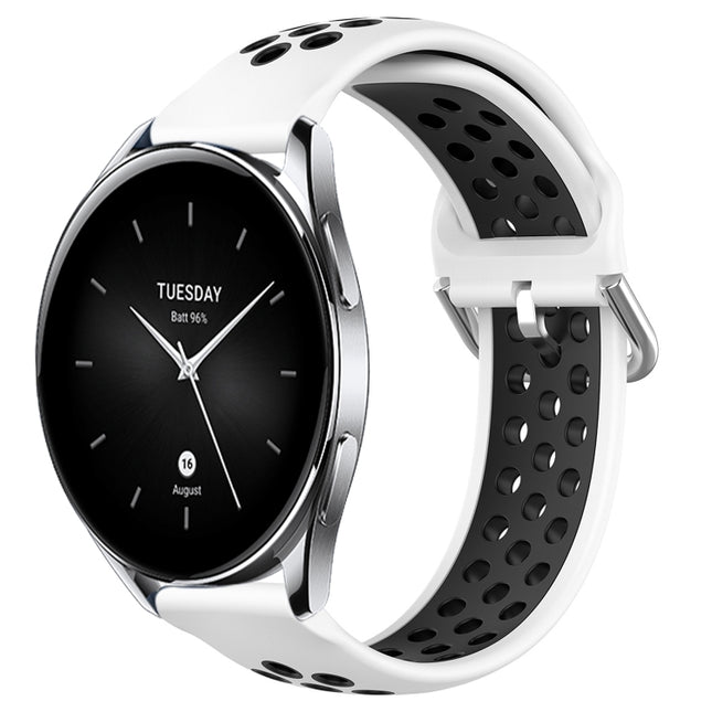 22mm Perforated Breathable Sports Silicone Watch Band, For Xiaomi Watch S2 46mm