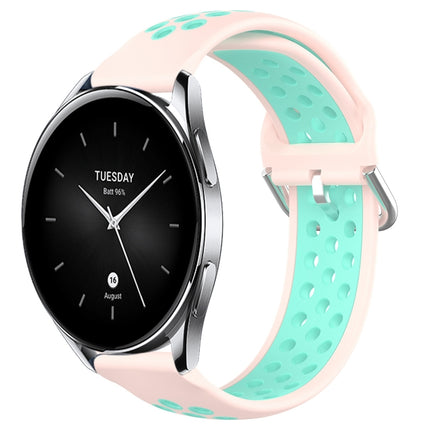 22mm Perforated Breathable Sports Silicone Watch Band, For Xiaomi Watch S2 46mm