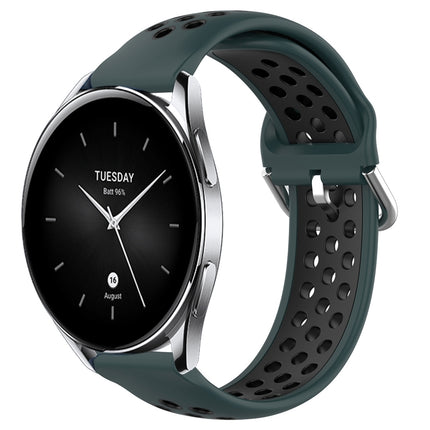 22mm Perforated Breathable Sports Silicone Watch Band, For Xiaomi Watch S2 46mm