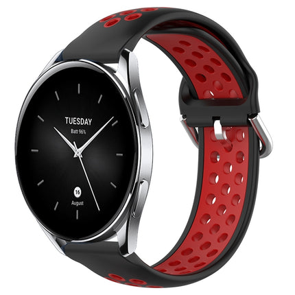 22mm Perforated Breathable Sports Silicone Watch Band, For Xiaomi Watch S2 46mm