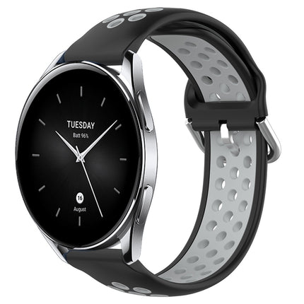22mm Perforated Breathable Sports Silicone Watch Band, For Xiaomi Watch S2 46mm