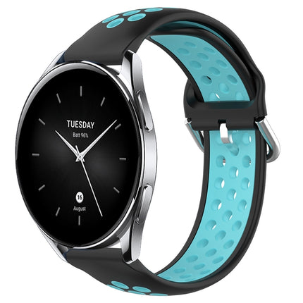 22mm Perforated Breathable Sports Silicone Watch Band, For Xiaomi Watch S2 46mm