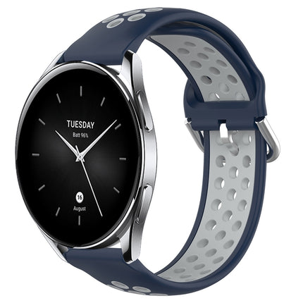 22mm Perforated Breathable Sports Silicone Watch Band, For Xiaomi Watch S2 46mm