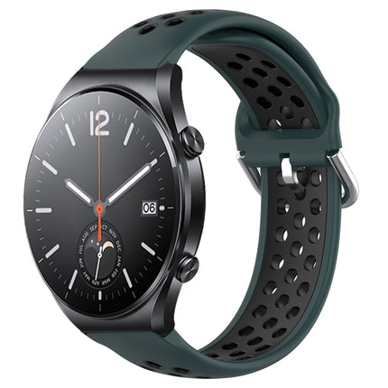22mm Perforated Breathable Sports Silicone Watch Band, For Xiaomi MI Watch S1