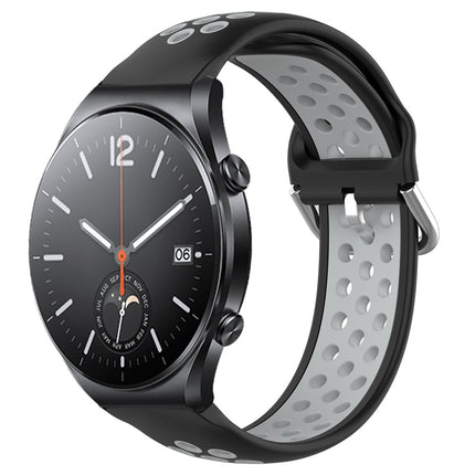 22mm Perforated Breathable Sports Silicone Watch Band, For Xiaomi MI Watch S1