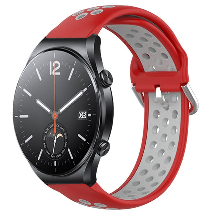 22mm Perforated Breathable Sports Silicone Watch Band, For Xiaomi MI Watch S1