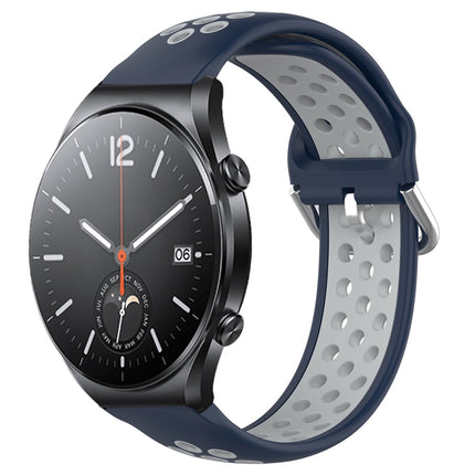 22mm Perforated Breathable Sports Silicone Watch Band, For Xiaomi MI Watch S1