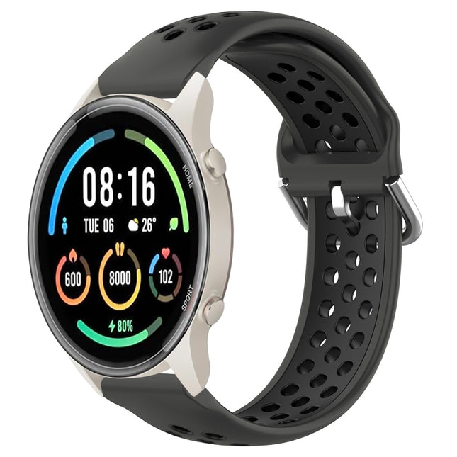 22mm Perforated Breathable Sports Silicone Watch Band, For Xiaomi MI Watch Sport