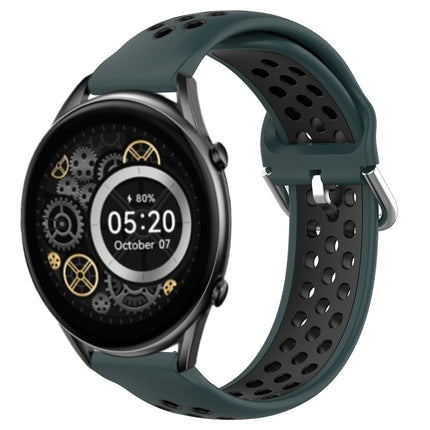 22mm Perforated Breathable Sports Silicone Watch Band, For Xiaomi Haylou RT2 LS10