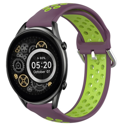 22mm Perforated Breathable Sports Silicone Watch Band, For Xiaomi Haylou RT2 LS10