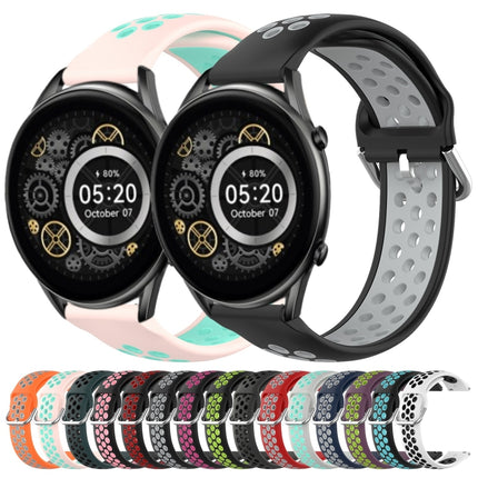 22mm Perforated Breathable Sports Silicone Watch Band, For Xiaomi Haylou RT2 LS10