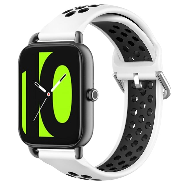 22mm Perforated Breathable Sports Silicone Watch Band, For  Xiaomi Haylou RS4 LS12