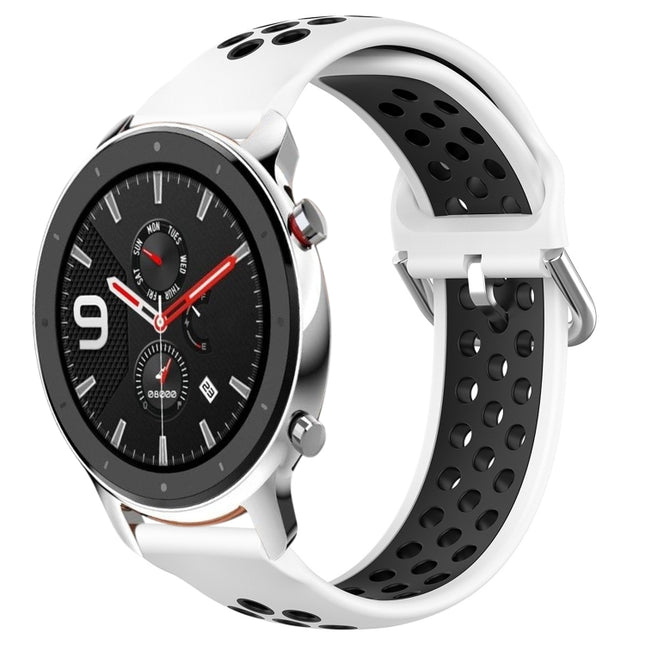 22mm Perforated Breathable Sports Silicone Watch Band, For Amazfit GTR 4