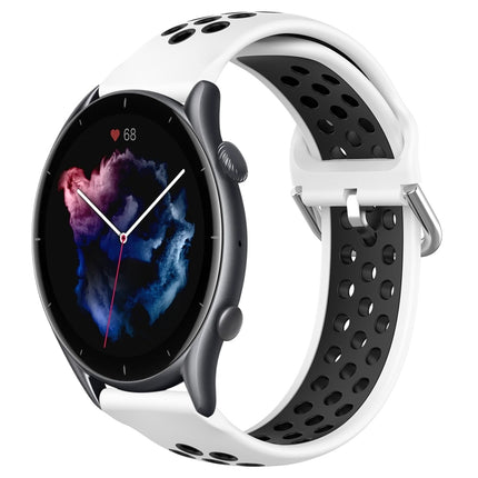 22mm Perforated Breathable Sports Silicone Watch Band, For Amazfit GTR 3