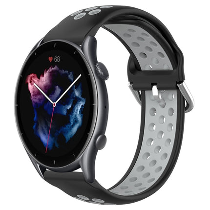 22mm Perforated Breathable Sports Silicone Watch Band, For Amazfit GTR 3