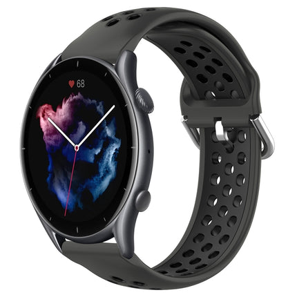 22mm Perforated Breathable Sports Silicone Watch Band, For Amazfit GTR 3