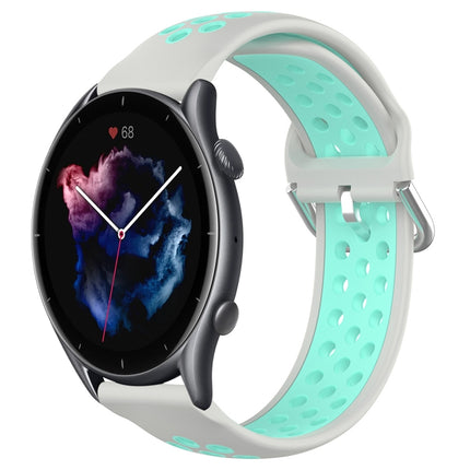 22mm Perforated Breathable Sports Silicone Watch Band, For Amazfit GTR 3