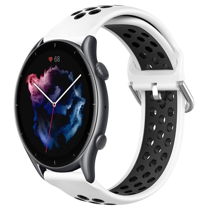 22mm Perforated Breathable Sports Silicone Watch Band, For Amazfit GTR 3 Pro
