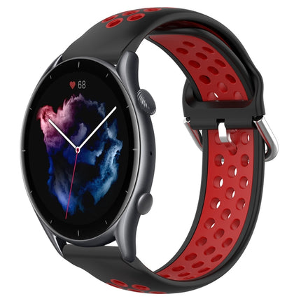 22mm Perforated Breathable Sports Silicone Watch Band, For Amazfit GTR 3 Pro
