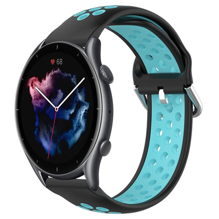 22mm Perforated Breathable Sports Silicone Watch Band, For Amazfit GTR 3 Pro