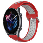 For Amazfit GTR 3 Pro / Red+Grey
